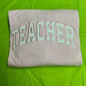Teacher Embroidered Applique Tee