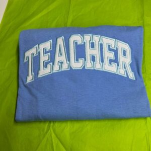 Teacher Embroidered Applique Tee - Image 2