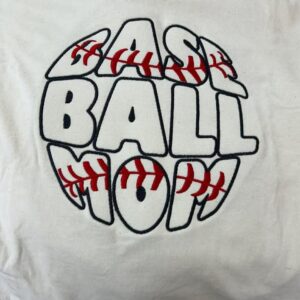 Baseball Mom Embroidered Tee - Image 2